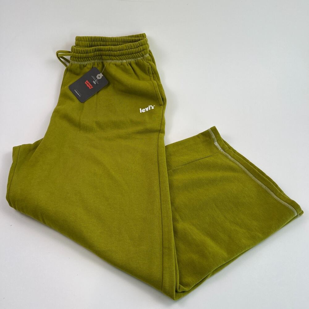 Levi's Standard Fit Drawstring Sweatpants w/Pocket & Logo Olive Green XXL NWT